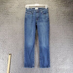 Universal Thread Jeans Womens 00/24 Blue High Rise Straight Stretch Denim